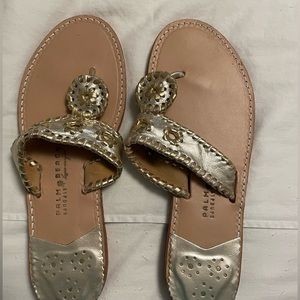 Palm Beach Sandals classic Platinum and Gold